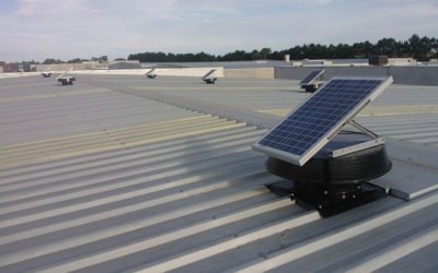 Solar Whirlybirds for Industrial Roof Ventilation